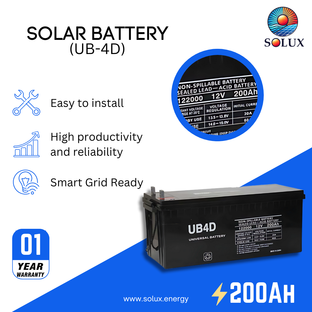 This is an image of UPG 200Ah Battery 12V Sealed Lead Acid AGM